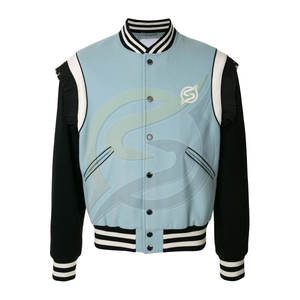 Streetwear en laine avec service personnalisé OEM Veste de baseball d'hiver de haute qualité, entièrement personnalisable Veste d'hiver grande taille pour hommes - Product Image 5