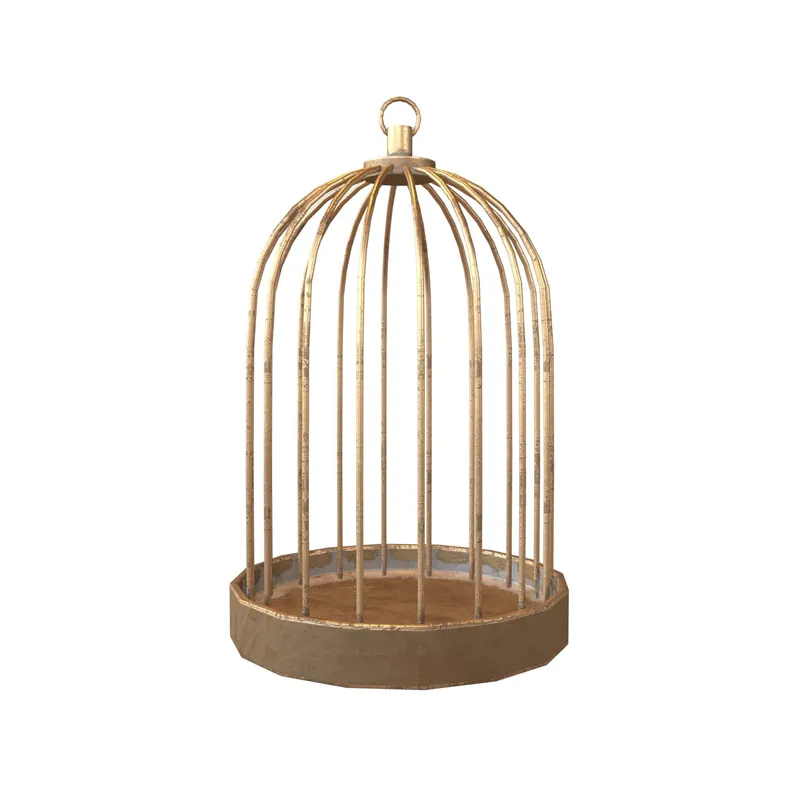 Decorative Hanging Bird Cage Gold Colour Metal Indoor for a Charming Antique Look Handmade Cages Small Big Bird Home Parrot Cage
