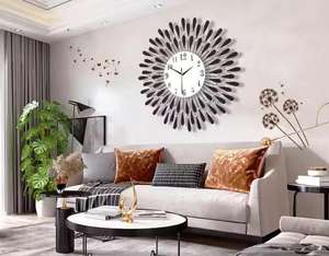 Reloj de pared de aguja 3D de Metal grande, diseño Art Deco de lujo, reloj de pared grande moderno, Relojes de pared decorativos de Metal de mediados de siglo - Product Image 5