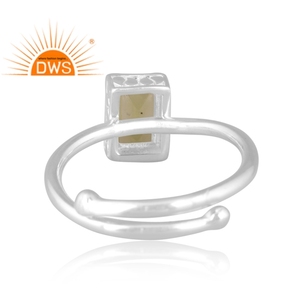 Nuevo diseño de plata esterlina fina peridoto natural piedra preciosa anillo ajustable fabricante de joyería personalizada - Product Image 4
