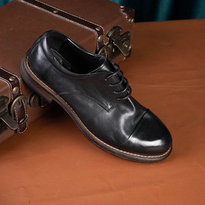 Zapatos Oxford de Cuero Vacuno Suave con Correa Ajustable y Talón Reforzado, Zapatos de Negocios para Hombre, Zapatos de Oficina - Product Image 2