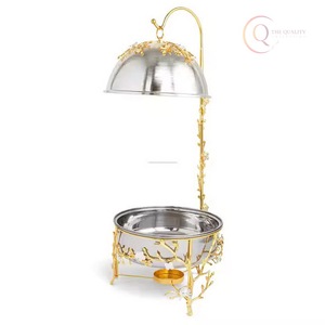 Plat à réchaud classique en acier inoxydable de qualité supérieure pour service de buffet |   Écologique et durable pour les hôtels, la restauration, les banquets et les restaurants - Product Image 1