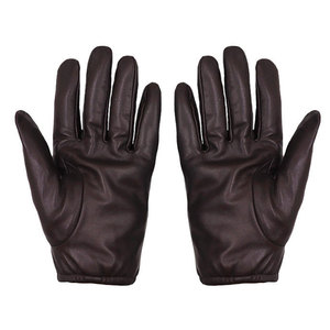 Guantes de Conducción de Cuero para Hombre, Estilo Clásico, Dedos Completos, Color Azul, Piel de Ciervo - Product Image 3