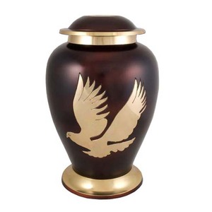 Urna de cremación de latón con grabado y esmalte de mariposa, urna de cenizas funerarias de primera calidad - Product Image 4