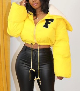 Manteau à bulles avec logo personnalisé OEM, veste pour femmes, manteaux courts en fausse fourrure, bombardiers d'hiver, manteaux en duvet - Product Image 3