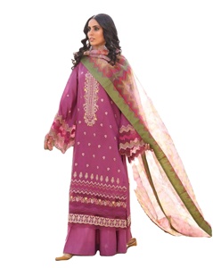 ชุดเดรสราตรีสไตล์ปากีสถาน,ชุดเดรสแขนยาว3ชิ้นสไตล์ Salwar Kameez - Product Image 1