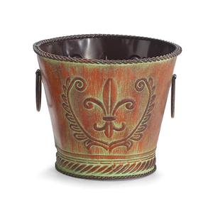 Nouveau design Pots de jardinière en fer métallique dorés à patine verte et noire pour les décorations de maison et de jardin faites à la main et personnalisées en vrac - Product Image 5