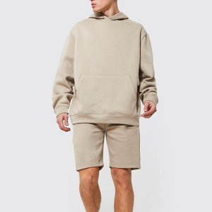 Conjunto de ropa de calle ligera de dos piezas para hombre, Conjunto elegante de Sudadera con capucha y pantalones cortos, ropa cómoda informal de verano - Product Image 3