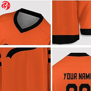 Maillot d'entraînement d'équipe de sports de plein air à manches longues personnalisé chemises transfert de chaleur imprimé vêtements de hockey sur glace - Product Image 5