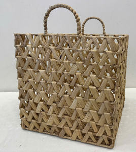 ตะกร้าเก็บของทรงสี่เหลี่ยมทำจากผักตบชวา หรูหรา เป็นมิตรกับสิ่งแวดล้อม ใช้ได้หลากหลาย - Product Image 4