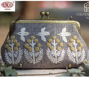 Portefeuille portable de broderie élégante en gros pour les occasions formelles, style vintage, grande taille - Product Image 4