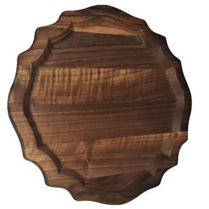 Nouvel arrivage d'assiettes de chargeur antiques décoratives en bois naturel fini élégant assiettes de chargeur en bois de couleur pure rondes faites à la main - Product Image 2