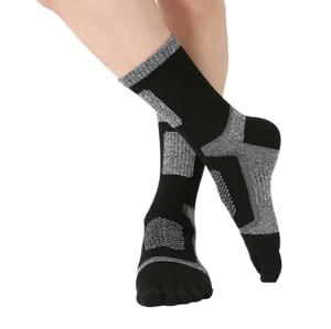 Chaussettes de sport épaisses RUIQUWIN pour l'extérieur, chaussettes à cinq doigts, chaussettes de randonnée, chaussettes de course, chaussettes à coussinets personnalisées, chaussettes de sport douces, chaussettes à cinq doigts, chaussettes tricotées à la cheville - Product Image 4