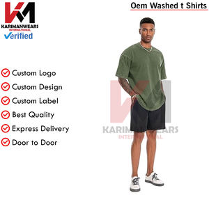 Camisetas de gran tamaño para hombre Camisetas holgadas básicas lavadas vintage de manga corta | Tops cómodos con estilo informal - Product Image 5