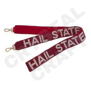 Correa de monedero con cuentas de West Point, correas de bolsa de cuentas de semilla de oro blanco personalizadas, correa de cuentas personalizada para bolsos - Product Image 3