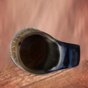 Chope à boire en corne Viking, grande taille, polie, style animalier, artisanale, artisanat naturel, écologique, européenne - Product Image 4