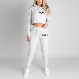 ชุดวอร์มสองชิ้นสำหรับวิ่งชุดวอร์มแฟชั่นตามสั่งของผู้หญิงชุดวิ่งแบบเรียบง่ายใหม่ล่าสุด - Product Image 3