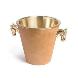 Cubo de hielo de acero inoxidable de diseño elegante con pinzas para bebidas refrigeradas y enfriador de metal fácil de servir - Product Image 5