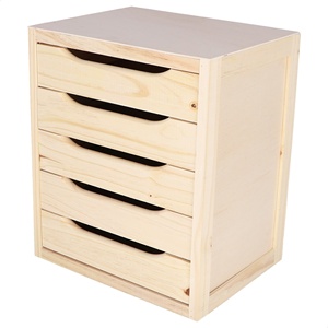 Cassettiera WELL HOME a 5 cassetti, finitura non verniciata, 39x30x45cm - Product Image 4