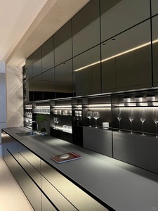 Armoire de cuisine moderne à secoueur modulaire personnalisée avec meubles de cuisine Design <span class=keywords><strong>d</strong></span>'île de cuisine - Product Image 1