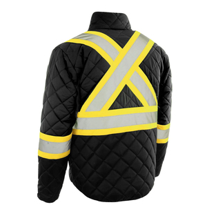 เสื้อแจ็กเก็ตนิรภัยสำหรับผู้ชายเสื้อแจ็กเก็ตนิรภัยแบบมีซิปด้านหน้าสะท้อนแสง - Product Image 2