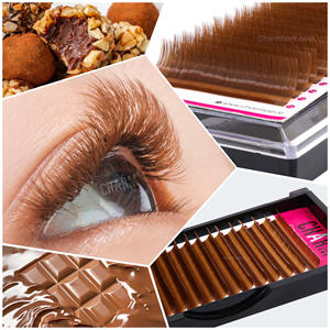 Charmlash Marque Privée Extensions de Cils Individuelles en Gros Plateaux d'Extensions de Cils Classiques Marron Extensions de Cils Semi-Mat - Product Image 5