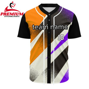 เสื้อเบสบอลโพลีเอสเตอร์คุณภาพสูง ปักหมายเลขได้ ระบายอากาศได้ดี ซับเหงื่อ - Product Image 1