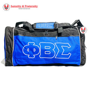 Sac de sport sublimé pour homme de la Fraternité Phi Beta Sigma |   Sac de voyage matelassé personnalisé pour homme, style entreprise, broderie PBS Fraternity - Product Image 2