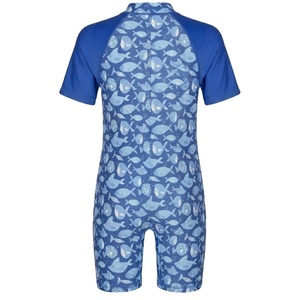 Traje de Baño Personalizado para Niños de una Pieza, Manga Corta, Protección Solar con Cierre Frontal - Product Image 2