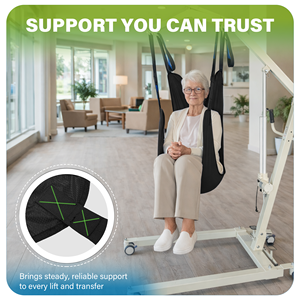 Arnés de transferencia para pacientes, soporte completo para el cuerpo, para el cuidado de ancianos y discapacitados, transferencia de silla de ruedas a cama con presillas - Product Image 2