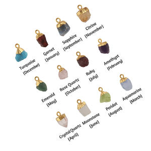 Colgante de piedras preciosas de Aguamarina cruda tamaño de piedra 8-10mm encanto hecho a mano chapado en oro para la fabricación de joyas, accesorios de collar DIY - Product Image 3