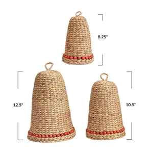 Buen precio, campana de jacinto de agua tejida a mano con cuentas, decoración colgante de Navidad, decoración de fiesta en casa, venta al por mayor de Vietnam - Product Image 2