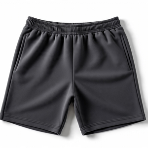 Pantalones cortos de sudor de lana para hombre Gimnasio para hombre Fitness Lavado ácido Vintage Fleece Sweat Short para hombre - Product Image 4