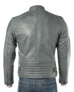 Top Design 100% Veste d'hiver à manches longues et à col montant en cuir de haute qualité pour hommes Design personnalisé disponible à un prix raisonnable - Product Image 3