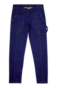 กางเกงยีนส์เดนิมทรงตรงหลวมสไตล์อเมริกันสำหรับผู้ชายรุ่นใหม่ ลุคสบายๆ สีพื้น เอวกลาง ระบายอากาศได้ดี ลุคเท่ๆ แบบวินเทจ - Product Image 3