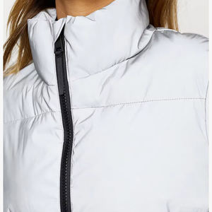 2025 nueva chaqueta acolchada tejida de lona para mujer, abrigo con cremallera completa, prendas de vestir con bolsillo, transpirable, respetuoso con el medio ambiente - Product Image 5