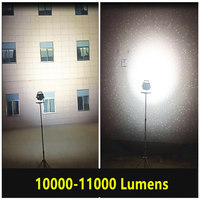 Lampe de travail rechargeable 100W 10000 lumens la plus brillante, alimentée par batterie 18V, aimants en option, adaptateur de batterie du fabricant inclus