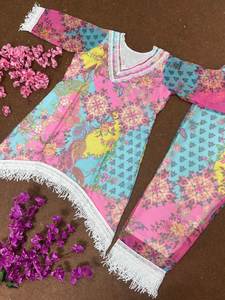 FABZONE Diseñador Heavy Faux Georgette Impresión digital Alta calidad Nueva ropa casual Mujer Gujarati Kurta Set Indian - Product Image 6