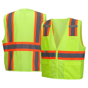 Chaleco de seguridad de construcción transpirable ligero con cremallera y múltiples bolsillos Chaleco de seguridad industrial Proveedor de fábrica - Product Image 1