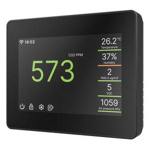 Monitor de Qualidade do Ar Interno Inteligente IAQ60 com Sensor NDIR de CO2, <span class=keywords><strong>Detector</strong></span> de Qualidade do Ar com WiFi, Temperatura, Umidade, PM2.5 e TVOC - Product Image 5