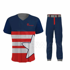 Venta en línea Ropa de entrenamiento deportivo Uniformes de béisbol Uniforme de béisbol con número de equipo personalizado para adultos - Product Image 1