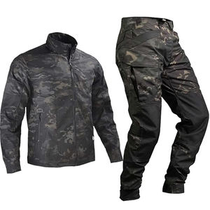 Veste Safari Homme Imperméable et Respirante à Col Montant Enduit, Coupe-Vent, Style Workwear avec Multi-Poches - Product Image 1