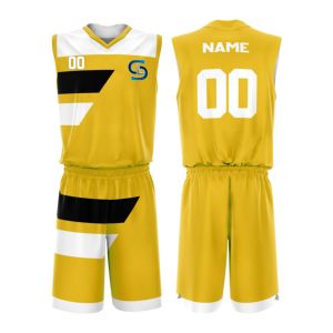 Uniforme d'équipe de basket-ball fabriqué au Pakistan Chemise et short de sublimation Uniforme de basket-ball de couleur personnalisée - Product Image 3
