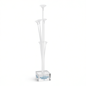 Soporte para Globos de Fiesta con 7 Soportes y Base Transparente para Decoraciones de Fiesta, Bolsa de 12 Piezas - Product Image 2