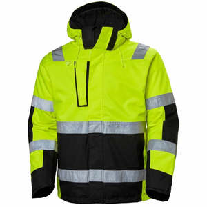 Veste de sécurité d'hiver ample à capuche réfléchissante haute visibilité unisexe personnalisée avec logo frontal pour les vêtements de travail de la construction - Product Image 5