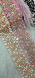 Bordes de encaje floral bordados hechos a mano para diseñadores y boutiques. Oferta para vestidos de novia uso étnico blusas saris - Product Image 5