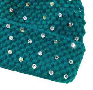 หมวกบีนนี่ประดับเพชรแบบขายส่ง หมวกบีนนี่ฤดูหนาวแบบกำหนดเองพร้อมออกแบบป้ายกำกับ หมวกฤดูหนาวสั่งทำพิเศษ - Product Image 2