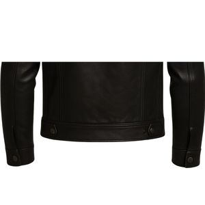 Chaqueta de Invierno de Cuero Genuino Original para Hombre, Cuello Alto, Logotipo Frontal, Último Diseño OEM, Cortavientos Elegante Personalizado de Alta Calidad - Product Image 6