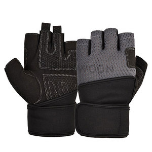 Premium Leather Gym Fitness Gloves Breathable Half Finger Design Adjustable Wrist <b>Strap</b> for Weight Training Workout Daily - Product Image 4