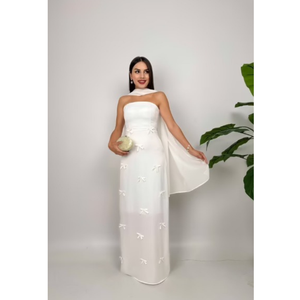 Robe de soirée élégante en satin pour femmes, sans manches, coupe trapèze, robe de cocktail - Product Image 1
